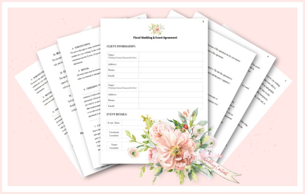 Download Florist Wedding/Event Contract Standard Florist Blog We